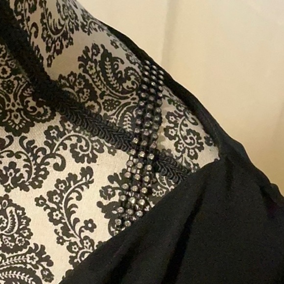 Midi Elegant Black Evening dress knee length with silver details nwt size 20w - Picture 3 of 8